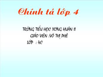 Bài giảng Lớp 4 - Môn Tiếng Việt - Chính tả: Thợ rèn