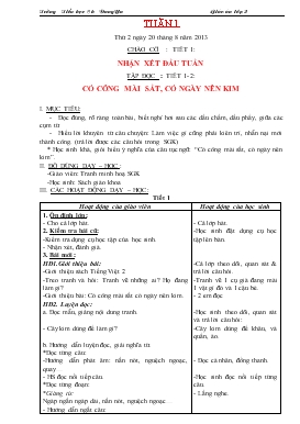 Bài giảng Lớp 4 - Môn Tiếng Việt - Tập đọc : Tiết 1- 2: Có công mài sắt, có ngày nên kim