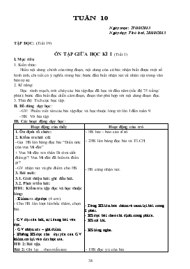 Bài giảng Lớp 4 - Môn Tiếng Việt - Tập đọc: (tiết 19) Ôn tập giữa học kì I  (tiết 1)