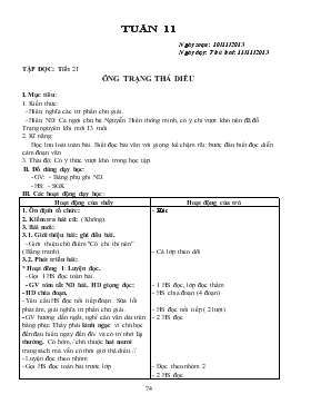 Bài giảng Lớp 4 - Môn Tiếng Việt - Tập đọc: Tiết 21 - Ông trạng thả diều (tiếp theo)