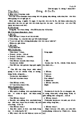 Bài giảng Lớp 4 - Môn Tiếng Việt - Tuần 29 - Tập đọc: Đường đi Sa Pa