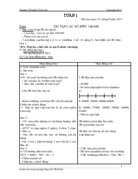 Bài giảng Lớp 4 - Môn Toán - Ôn tập các số đến 100 000