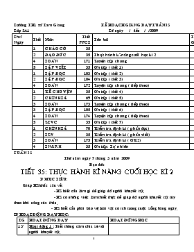 Bài giảng Môn Đạo đức Lớp 2 - Tuần 35 - Tiết 35: Thực hành kĩ năng cuối học kì 2