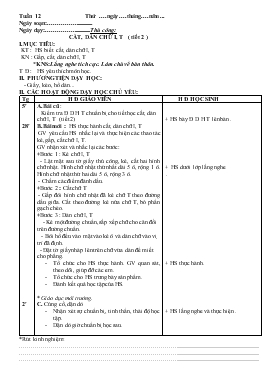 Bài giảng Thủ công: Cắt, dán chữ i, t ( tiết 2 )