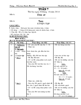 Bài giảng Tiết 2: Toán - Luyện tập (tiếp theo)