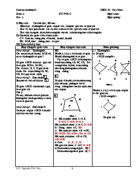 Giáo án Hình học 8 - Trường THCS Lê Quý Đôn