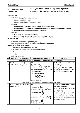 Giáo án Hình học (cơ bản) khối 10 - Tiết 36: Bài tập phương trình đường tròn