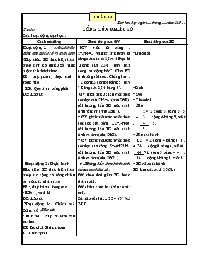 Giáo án lớp 2 - Tuần 19