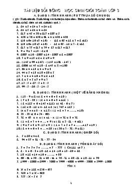 Tài liệu bồi dưỡng học sinh giỏi Toán lớp 3