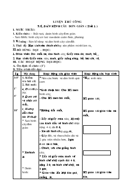 Bài giảng Lớp 1 - Môn Luyện thủ công xé, dán hình cây đơn giản ( tiết 1 )