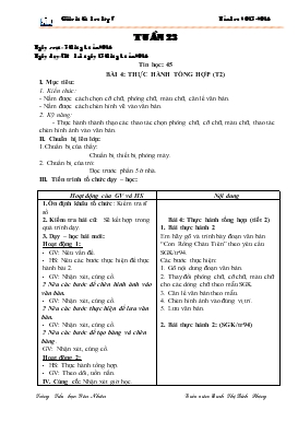 Bài giảng Lớp 3 - Môn Tin học - Tuần 23 - Bài 4: Thực hành tổng hợp