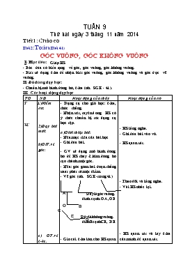 Bài giảng Lớp 3 - Môn Toán - Tiết 41 - Góc vuông, góc không vuông