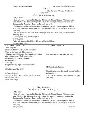 Bài giảng Lớp 4 - Môn Tiếng Việt - Ôn tập học kì II (tiết 1)