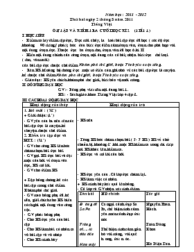 Bài giảng Lớp 4 - Môn Tiếng Việt - Ôn tập và kiểm tra cuối học kì 2 (tiết 1)