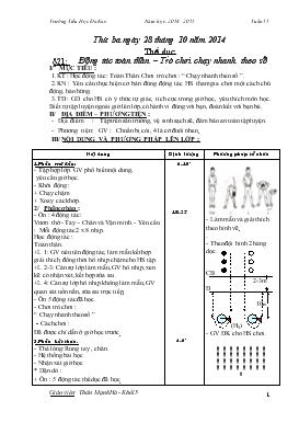 Bài giảng Lớp 5 - Môn Thể dục - Bài 21: Động tác toàn thân – Trò chơi chạy nhanh theo số