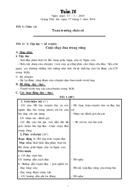 Bài giảng Lớp 5 - Môn Tiếng Việt - Tiết 2, 3: Tập đọc - kể truyện: Cuộc chạy đua trong rừng