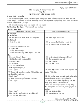 Bài giảng Lớp 5 - Môn Tiếng Việt - Tuần 4 - Tập đọc: Những con sếu bằng giấy (tiếp)