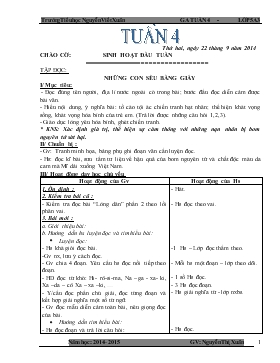 Bài giảng Lớp 5 - Môn Tiếng Việt - Tuần 4 - Tập đọc: Những con sếu bằng giấy