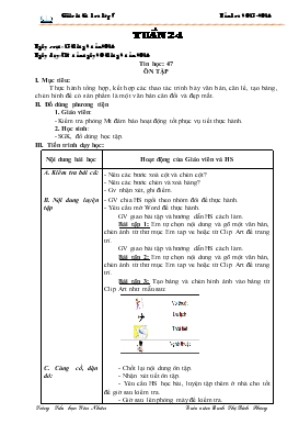 Bài giảng Lớp 5 - Môn Tin học - Tuần 24 - Ôn tập