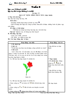 Bài giảng Lớp 5 - Môn Tin học - Tuần 6 - Bài 2: Sử dụng bình phun màu (thực hành)