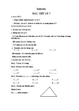 Bài giảng Lớp 5 - Môn Toán - Đọc, viết số 7