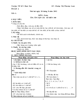 Bài giảng Lớp 5 - Môn Toán - Tuần 1 - Tiết 1 - Ôn: Ôn tập các số đến 100
