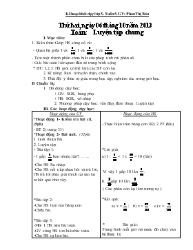 Bài giảng Lớp 5 - Môn Toán -  Tuần 5 - Luyện tập chung