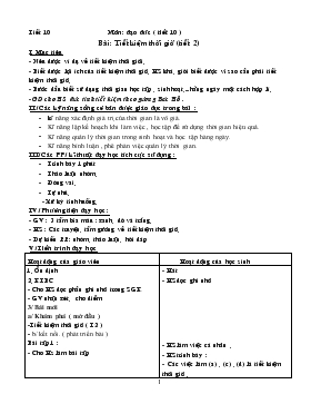 Bài giảng Tiết 10 - Môn: Đạo đức ( tiết 10 ) - Bài: Tiết kiệm thời giờ (tiết 2)