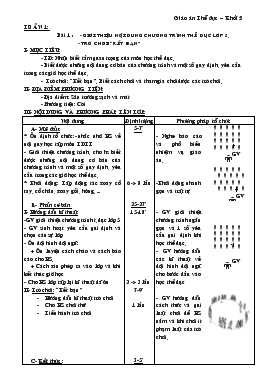 Giáo án Thể dục – Khối 5