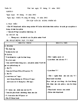 Giáo án Tin học lớp 3, 4, 5 tuần 14