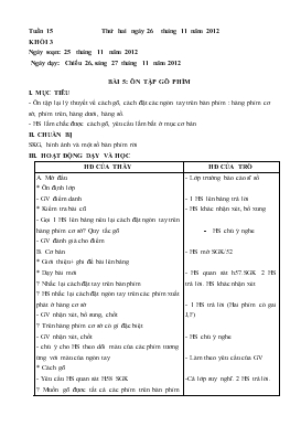 Giáo án Tin học lớp 3, 4, 5 tuần 15