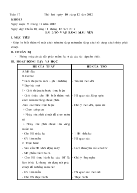 Giáo án Tin học lớp 3, 4, 5 tuần 17