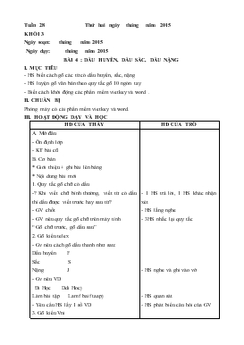 Giáo án Tin học lớp 3, 4, 5 tuần 28