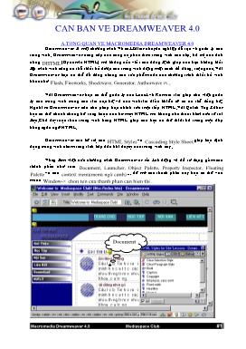 Căn bản về Macromedia Dreamweaver 4.0