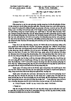 Chuyên đề Sử dụng hiệu quả thiết bị dạy học vào đổi mới phương pháp dạy học - Mã module THCS 20