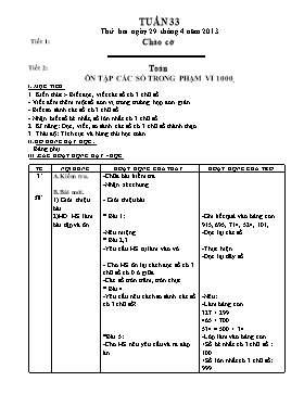 Giáo án dạy Lớp 2 Tuần 33