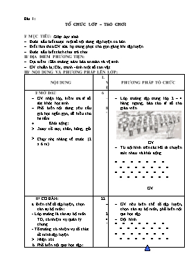 Giáo án Thể dục 1 cả năm