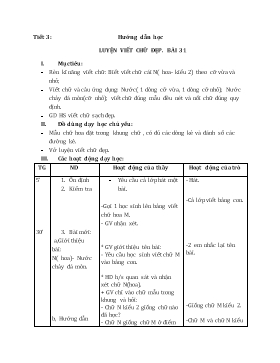 Hướng dẫn học Lớp 2: Luyện viết chữ đẹp bài 31