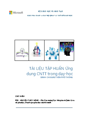 Tài liệu tập huấn ứng dụng CNTT trong dạy-học dành cho giáo viên phổ thông