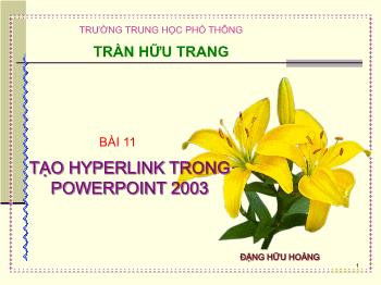 Tạo Hyperlink trong Powerpoint 2003