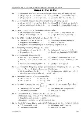 Bài tập Hình học 10 – Chương III: Phương pháp tọa độ trong mặt phẳng
