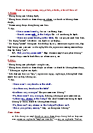 Cách sử dụng some, any, a few, a little, a lot of- Lots of
