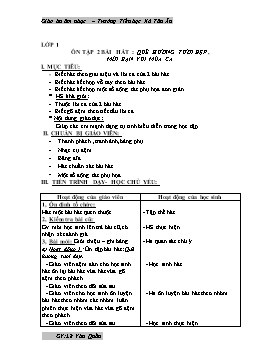 Giáo án Âm nhạc Lớp 1 đến 5 - Tuần 5 – Trường Tiểu học Xã Tân Ân