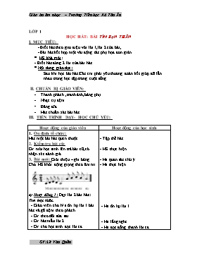 Giáo án Âm nhạc Lớp 1 đến 5 - Tuần 7 – Trường Tiểu học Xã Tân Ân