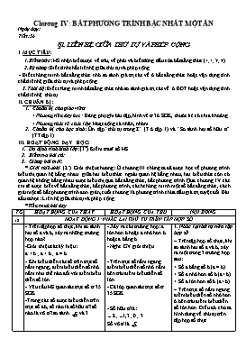 Giáo án Đại số 8 tiết 56 đến 63