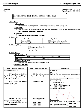 Giáo án Hình học 8 - GV: Quỳnh Lam - Tiết 44: Trường hợp đồng dạng thứ hai