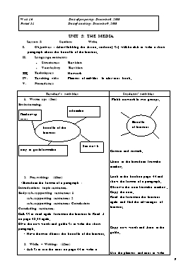 Giáo án Tiếng Anh 9 tiết 31 - Unit 5: The Media - Lesson 5: Section: Write