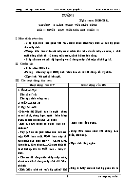 Giáo án Tin học - Quyển 1 - Trường Tiểu học Tam Phúc