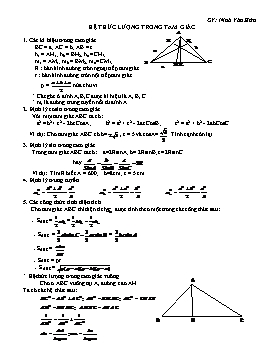 Hệ thức lượng trong tam giác