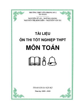 Tài liệu ôn thi tốt nghiệp THPT Môn Toán